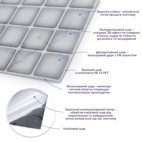 Самоклеюча поліуретанова плитка 305х305х1мм (D) SW-00001936 | Зображення 1
