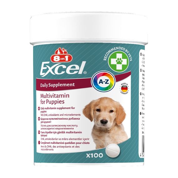 Витамины 8in1 Excel Multi Vitamin Puppy для щенков и молодых собак, мультивитамин, 100 шт