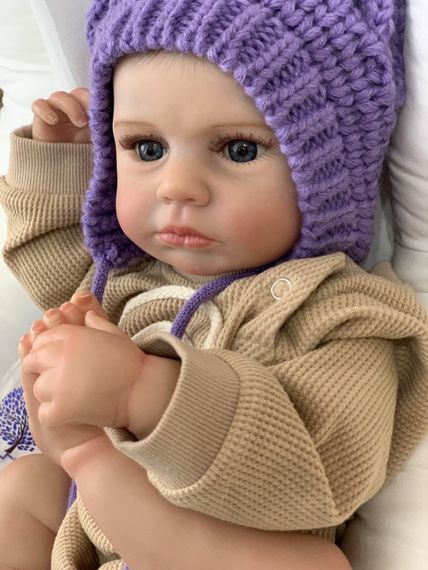 Силиконовая Коллекционная Кукла Реборн Пупс Reborn Новорожденная Девочка Младенец Менни (Виниловая Кукла) 50 см | Зображення 5