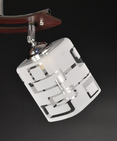 Люстра стельова на 2 лампочки 25301 Хром 28х12х50 см. | Зображення 2