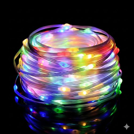 Светодиодная RGB 10м гирлянда на елку или новогоднего декора в дом или на улицу водонепроницаемая IP65 с управлением SMART | Зображення 4