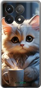 Чохол на Xiaomi Redmi K70 Білий кіт "5646u-3799-2448"