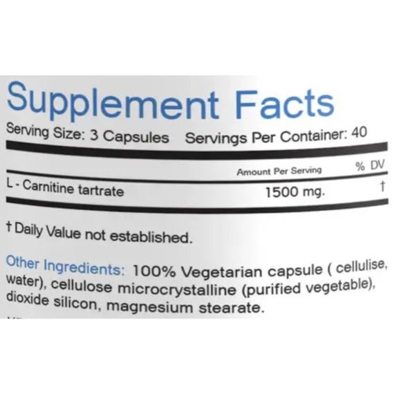 Карнітін Bionic Formula L-Carnitine 1500 mg 120 Caps | Зображення 1