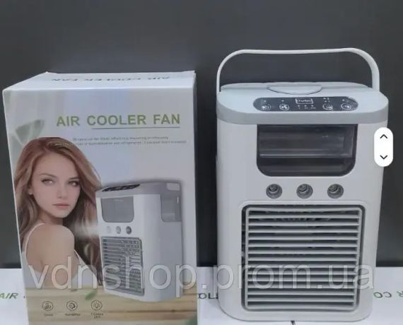 Вентилятор охолоджувач 3в1 Air Cooler Fan 1346 з USB-живленням, зволоженням та LED-підсвічуванням | Зображення 1