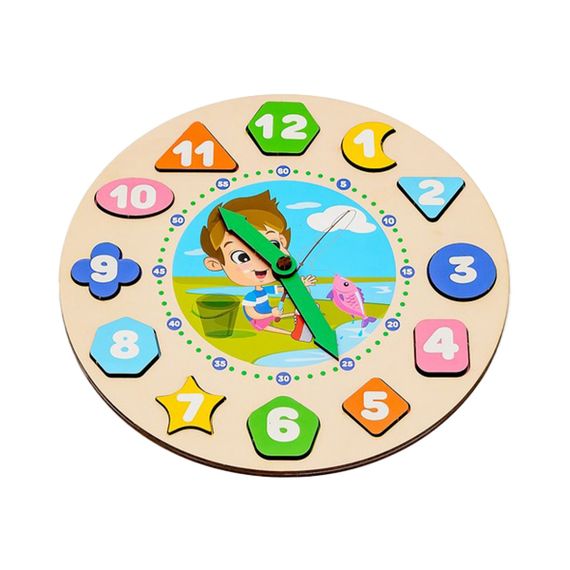 Дерев'яний сортер "Годинник" Puz-22935 для хлопчиків