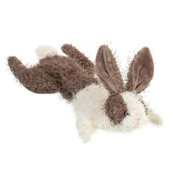 Іграшка для собак Заєць шкурка з пищалкою GiGwi Plush текстиль 47 см