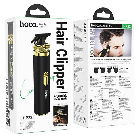 Машинка для стрижки волосся Hoco HP22 Retro engraving Black | Зображення 2