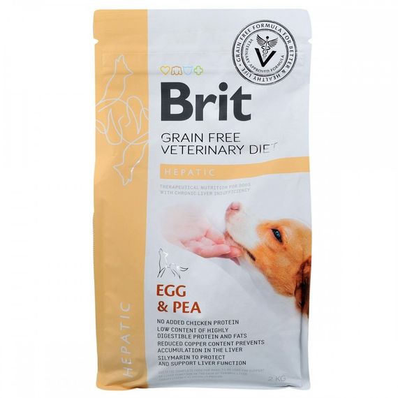 Корм сухий Brit Grain Free VetDiet Dog Hepatic для собак з хворобою печінки з яйцем горохом бататом та гречкою 2 кг | Зображення 2