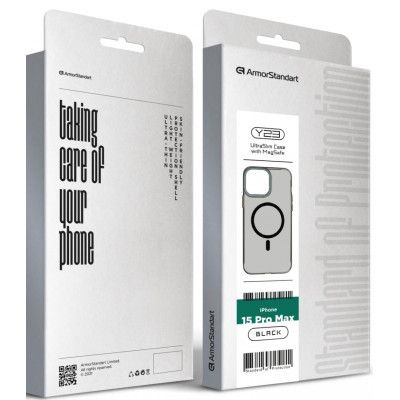 Чехол для мобильного телефона Armorstandart Y23 MagSafe Apple iPhone 15 Pro Max Transparent Black (ARM68568) | Зображення 3