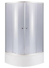 Набір Lidz Душова кабіна Latwa SC90x90.SAT.HIGH.GR напівкругла, скло тоноване 4 мм + Душовий піддон Kapielka ST90x90x41, з панеллю