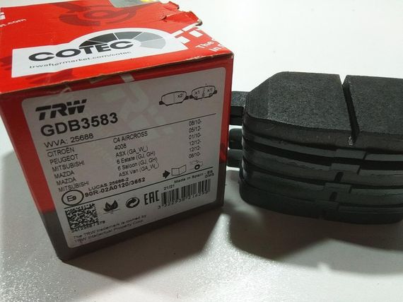 Колодки задні гальмівні Outlander III, TRW (GDB3583) дискові (4605B070) | Зображення 4