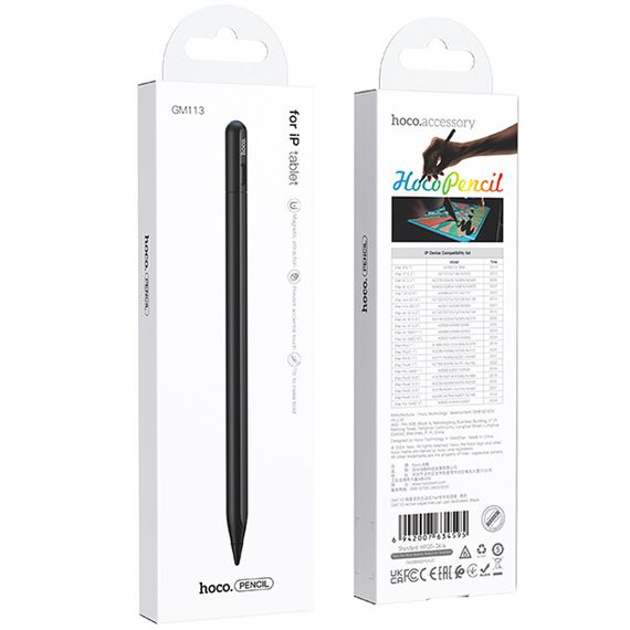 Стилус Hoco GM113 Active capacitice pen for iP Black | Зображення 1