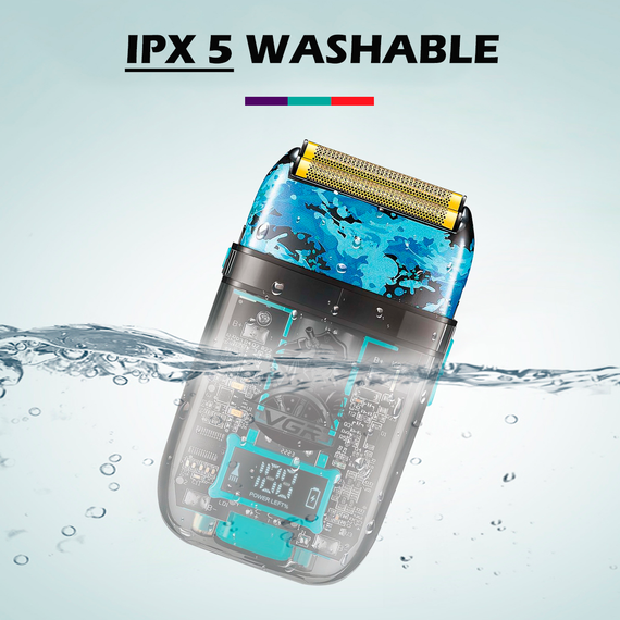 Электробритва VGR V-352 шейвер, двойное лезвие, IPX5, LED дисплей | Зображення 1