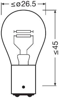 Комплект вказівних ламп розжарювання OSRAM 7528-2BL P21/5W 12V BAY15d Blister (2 шт) | Зображення 2