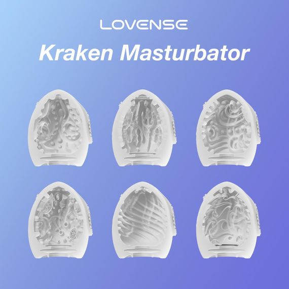 Набор мастурбаторов-яиц Lovense Kraken masturbator egg box, 6 штук, разная текстура Sex Aura | Зображення 4