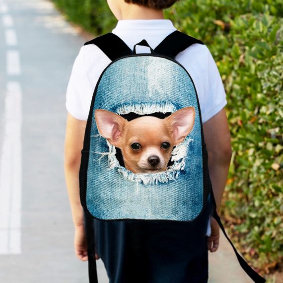 Рюкзак дитячий з собакою 34х27 см, ранець міський для хлопчика, дівчинки (00479)