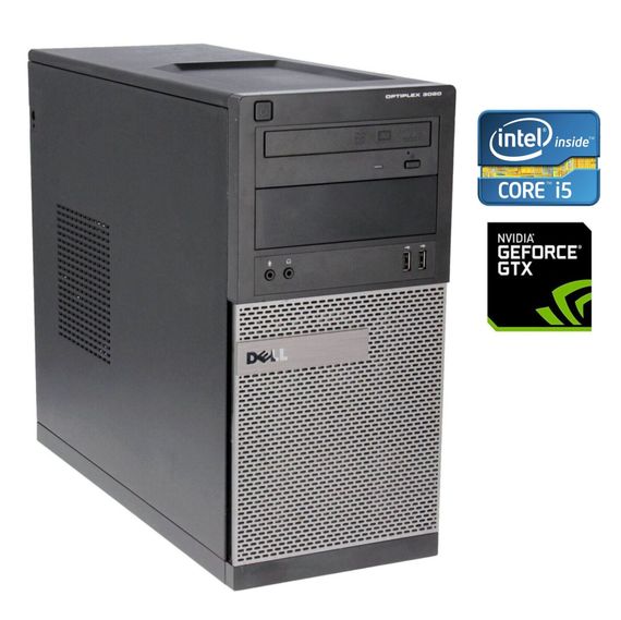 Ігровий ПК Dell Optiplex 3020 Tower / Intel Core i5-4570 (4 ядра по 3.2 - 3.6 GHz) / 16 GB DDR3 / 120 GB SSD + 500 GB HDD / nVidia GeForce GTX 750, 2 GB GDDR5, 128-bit / DVD-RW / Win 10 Pro + Кабель живлення б/в