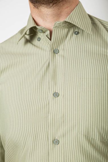 Рубашка мужская, цвет оливковый, 244R881-1 | Зображення 4