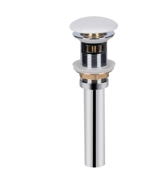 Комплект Qtap Leo: Раковина підвісна овальна ліва 430x285x160 мм White + Донний клапан PU02O (QT11115011LWN47332) | Зображення 2