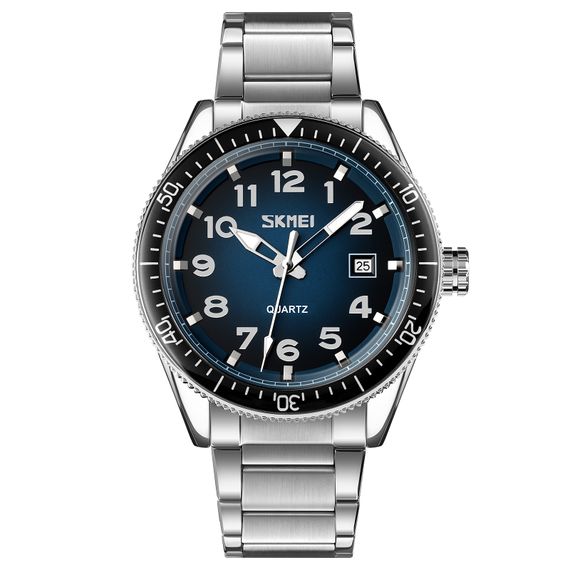 Чоловічий годинник Skmei 9232SSIBU Silver/blue-steel strap