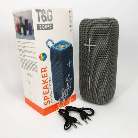 Портативна колонка Bluetooth TG654 8W з підсвічуванням, Бездротова колонка портативна потужна. Колір: сірий | Зображення 6