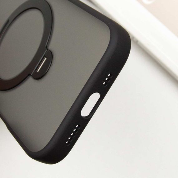 TPU+PC чохол Metal Buttons with MagSafe Colorful HQ Ring для Apple iPhone 16 Pro (6.3") | Зображення 6