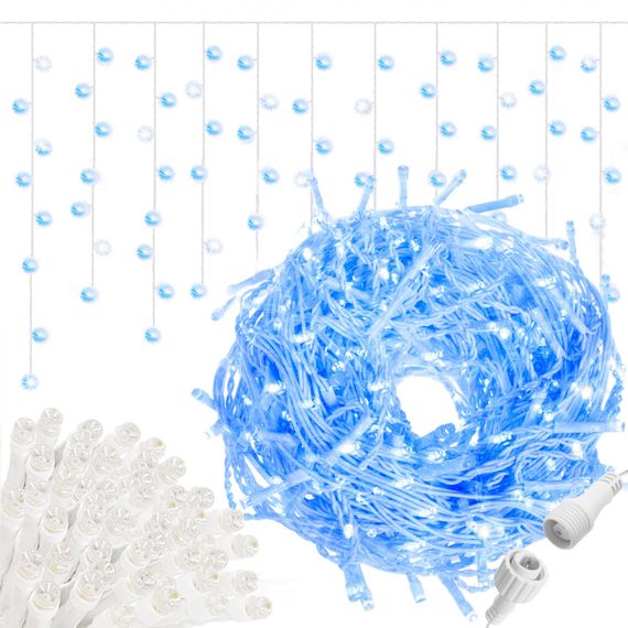 Гірлянда бахрома вулична (зовнішня) Springos 12 м 300 LED + Flash CL0318 Blue | Зображення 9
