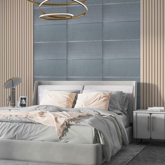 Панель 3D 680х700х4мм Срібний квадрат SW-00003257 | Зображення 4