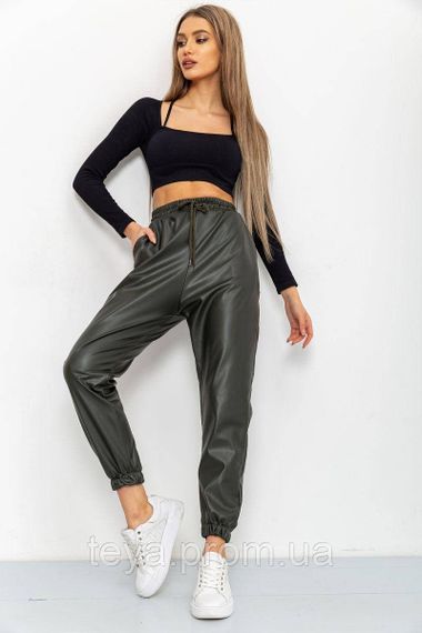 Лосины женские на флисе цвет темно-зеленый размер M FA_001029 | Зображення 1