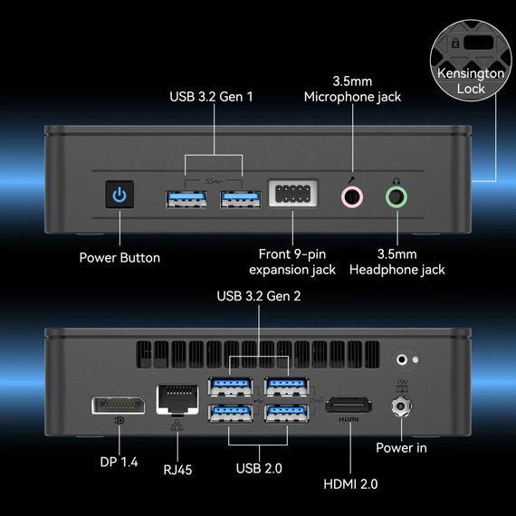 Комп&#039;ютер GEEKOM Mini Air12 / N150, 16, 512, WIN11Pro (GMAir12N150-16512-EU) | Зображення 6