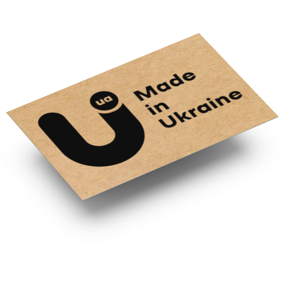 Крафт этикетка с печатью "Made in Ukraine 02" 40x25 мм, 250 шт/рулон, Viskom | Зображення 2