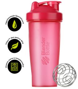 Шейкер спортивний BlenderBottle Classic 28oz/820ml Pink Fl (Original)