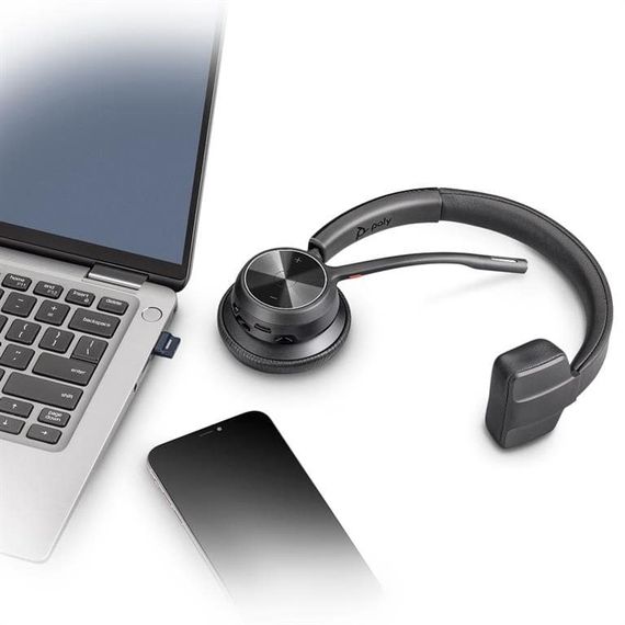 Гарнитура компьютерная моно On-ear Poly Voyager 4310-M с адаптером BT700 77Y91AA | Зображення 3