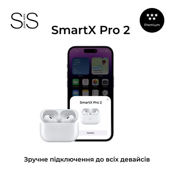 Наушники беспроводные TWS SmartX Pro 2 Premium Bluetooth наушники с микрофоном SAP2P | Зображення 2