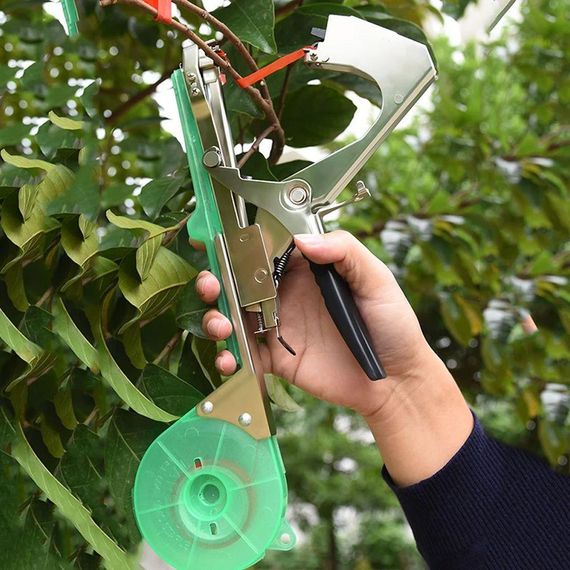 Садовий степлер для підв'язки рослин + стрічка, Tapetool / Підв'язувальний степлер-тапенер для винограду | Зображення 1