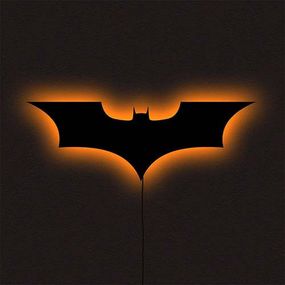 Панно декоративне картина на стіну Бетмен LED 16 кольорів пульт 500х175 acr-p000154