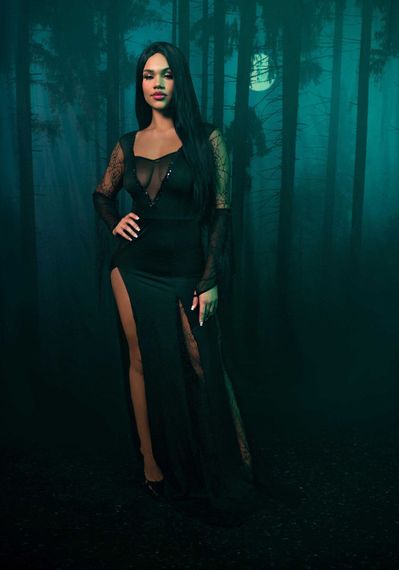 Костюм Мортиши Аддамс Leg Avenue Sexy Spooky Morticia Черное M | Зображення 4