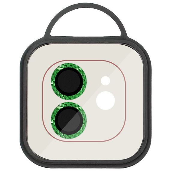 Захисне скло Metal Shine на камеру (в упак.) для Apple iPhone 12/12 mini/11 Салатовий/Green | Зображення 1