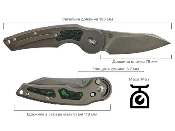 Ніж Fox Jupiter Titanium Jungle Wear CF | Зображення 9