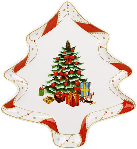 Блюдо порцелянове "Candyland" 24х22см у формі ялинки