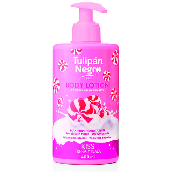 Лосьйон для тіла Tulipan Negro Body Lotion - Kiss Fresa Y Nata (400 ml)