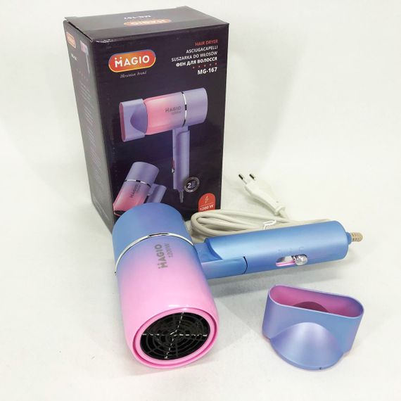 Фен для волосся Magio MG-167, 1200 Вт, складана ручка, 2 режими нагріву | Зображення 9