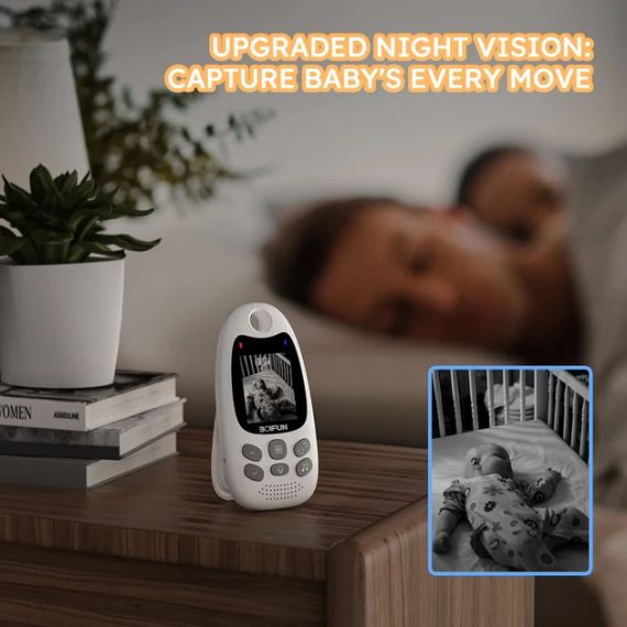 Відеоняня BOIFUN Baby Monitor VB610, біла, портативна | Зображення 6