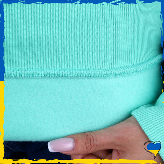 Худі жіноче на флісі м'ята колір. Худі з двунитки. M/L, XL/2XL | Зображення 3