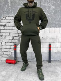 Флисовый костюм  С Богом  олива ВТ7501