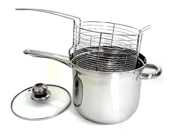Каструля-фритюрниця Bohmann BH-1667 FR, 3.4 л, 18 см, з нержавіючої сталі з кришкою | Зображення 7