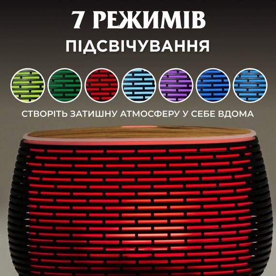 Зволожувач повітря Holdmay Life of Leisure Aroma Diffuser 400ml Чорний | Зображення 5