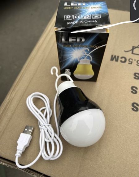 Лихтар лампа usb 5 Вт; лампочка від павербанка є гурт.