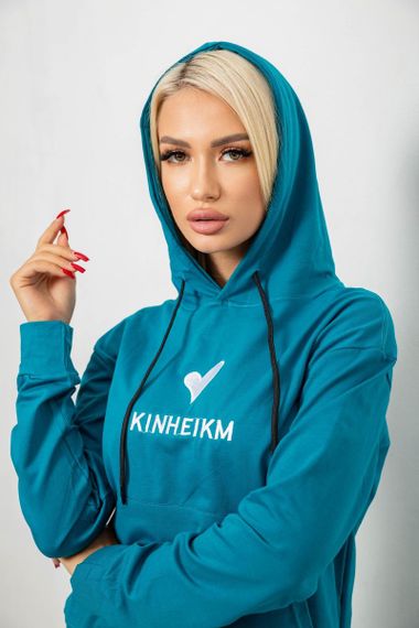Спортивний костюм жіночий двонитка  -уцінка, колір бірюзовий, 214R1419-007-U-3 | Зображення 6