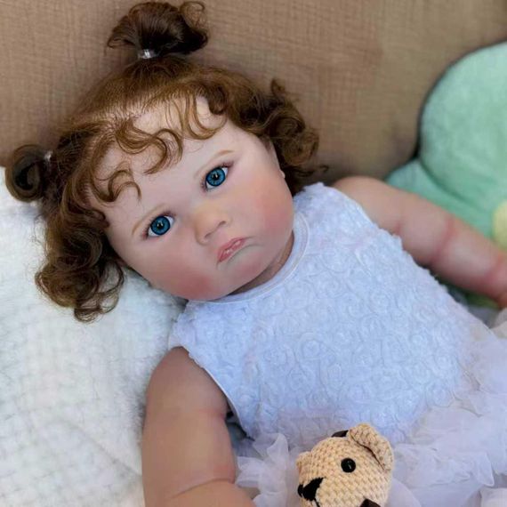 Силіконова Колекційна Лялька Реборн Reborn Дівчинка Пупс Пеппа (Вінілова Лялька) Висота 60 см | Зображення 1